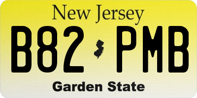 NJ license plate B82PMB