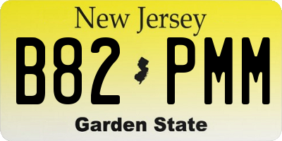 NJ license plate B82PMM