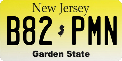 NJ license plate B82PMN