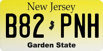NJ license plate B82PNH