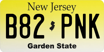NJ license plate B82PNK