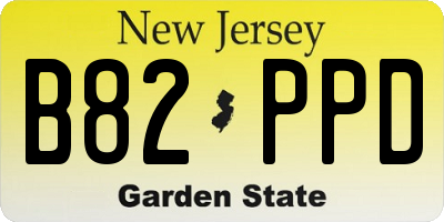 NJ license plate B82PPD