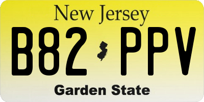 NJ license plate B82PPV
