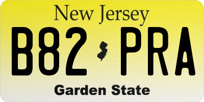 NJ license plate B82PRA