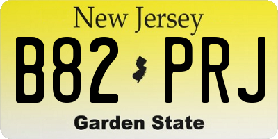 NJ license plate B82PRJ