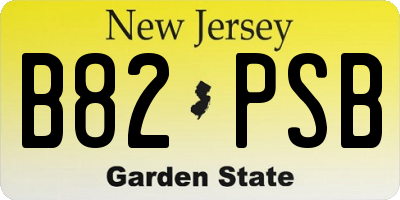 NJ license plate B82PSB