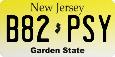 NJ license plate B82PSY