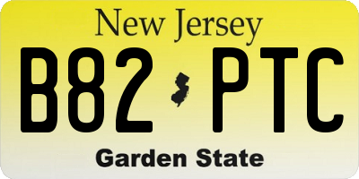 NJ license plate B82PTC