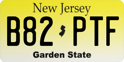 NJ license plate B82PTF