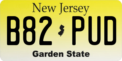 NJ license plate B82PUD