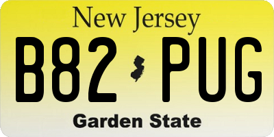 NJ license plate B82PUG