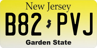 NJ license plate B82PVJ
