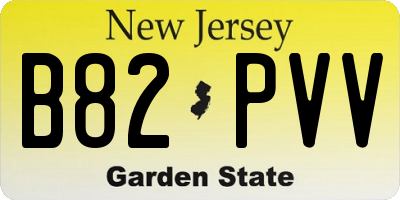 NJ license plate B82PVV