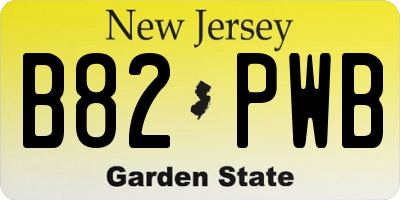 NJ license plate B82PWB