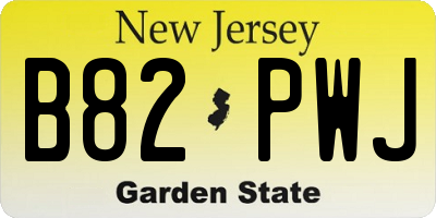 NJ license plate B82PWJ