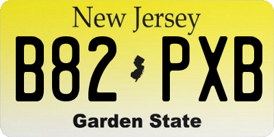 NJ license plate B82PXB