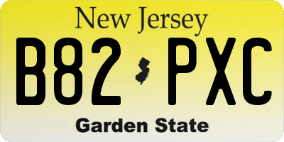 NJ license plate B82PXC