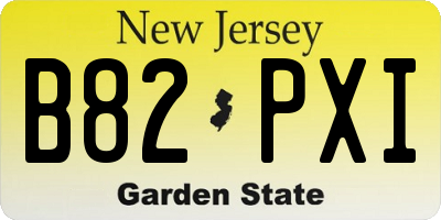 NJ license plate B82PXI
