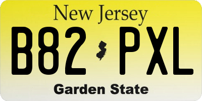NJ license plate B82PXL