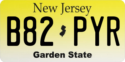 NJ license plate B82PYR