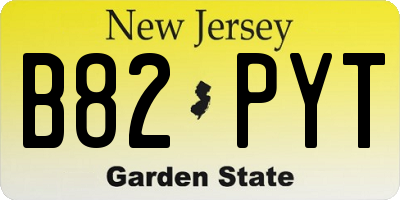 NJ license plate B82PYT