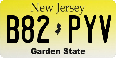 NJ license plate B82PYV