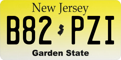NJ license plate B82PZI