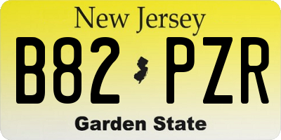 NJ license plate B82PZR