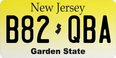 NJ license plate B82QBA