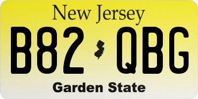 NJ license plate B82QBG