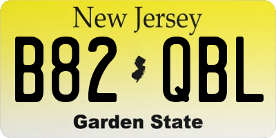 NJ license plate B82QBL
