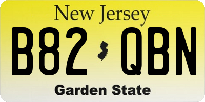 NJ license plate B82QBN