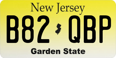 NJ license plate B82QBP