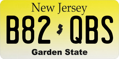 NJ license plate B82QBS