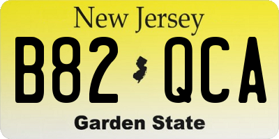NJ license plate B82QCA
