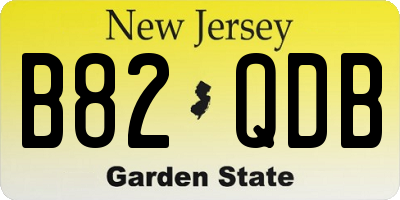 NJ license plate B82QDB
