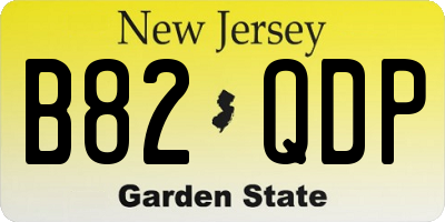 NJ license plate B82QDP