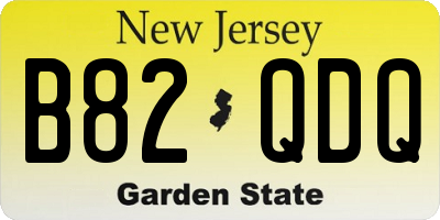 NJ license plate B82QDQ