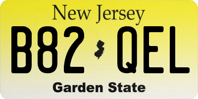 NJ license plate B82QEL