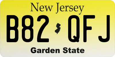 NJ license plate B82QFJ