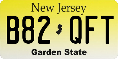 NJ license plate B82QFT