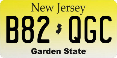 NJ license plate B82QGC