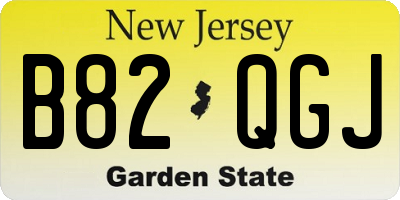 NJ license plate B82QGJ