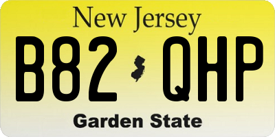 NJ license plate B82QHP