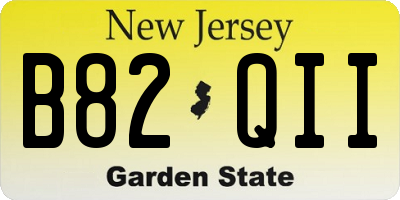 NJ license plate B82QII