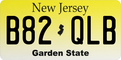 NJ license plate B82QLB