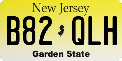 NJ license plate B82QLH