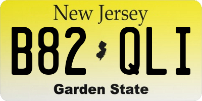 NJ license plate B82QLI