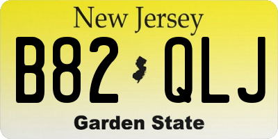 NJ license plate B82QLJ