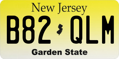 NJ license plate B82QLM